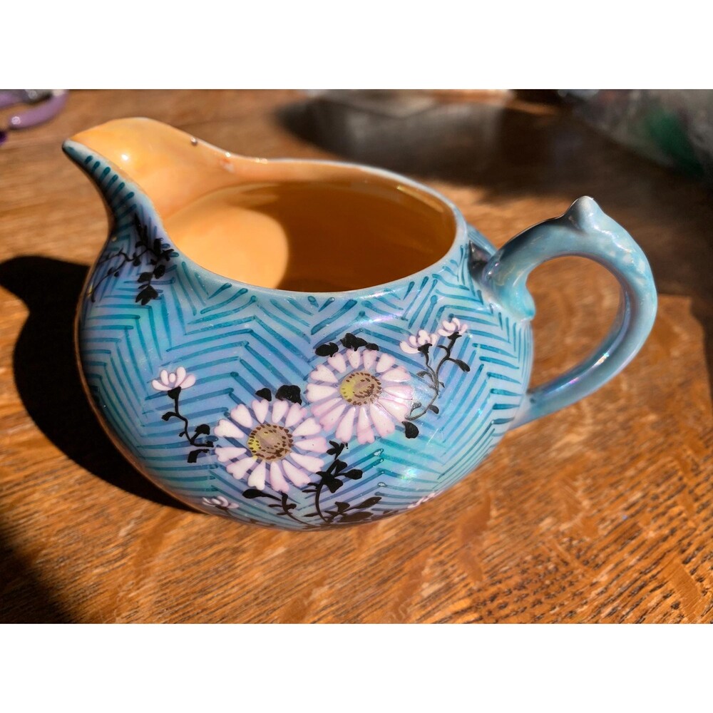 Vintage SHOFU Lusterware Enameled Creamer